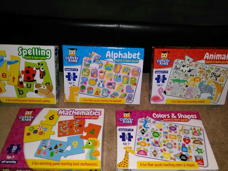 (5) Learning Games & Puzzles * Cleaver Kids (Brand New In Boxes) Ages 3 & Up