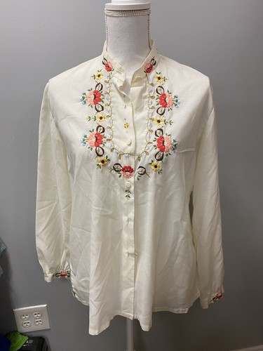Vintage Sheer Beaded Embroidery Blouse main image 0