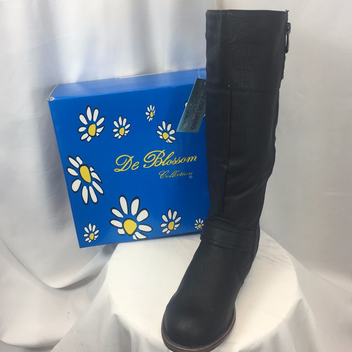 botas negras media caña mujer