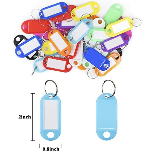 Plastic Key Tags 200 Pcs, Bulk Key Labels with Ring and Label Window, 200pcs - Bild 4 von 6