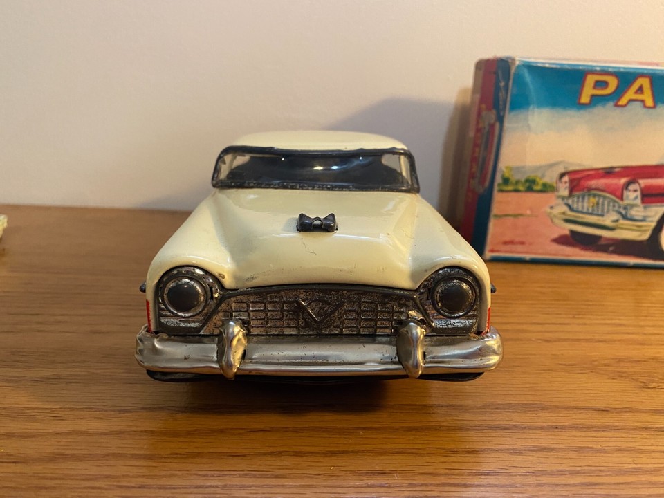 Jouet Ancien DAIYA Roadster V8 Tin Toy, Voiture Batterie Fonctionnelle, Japon 1950