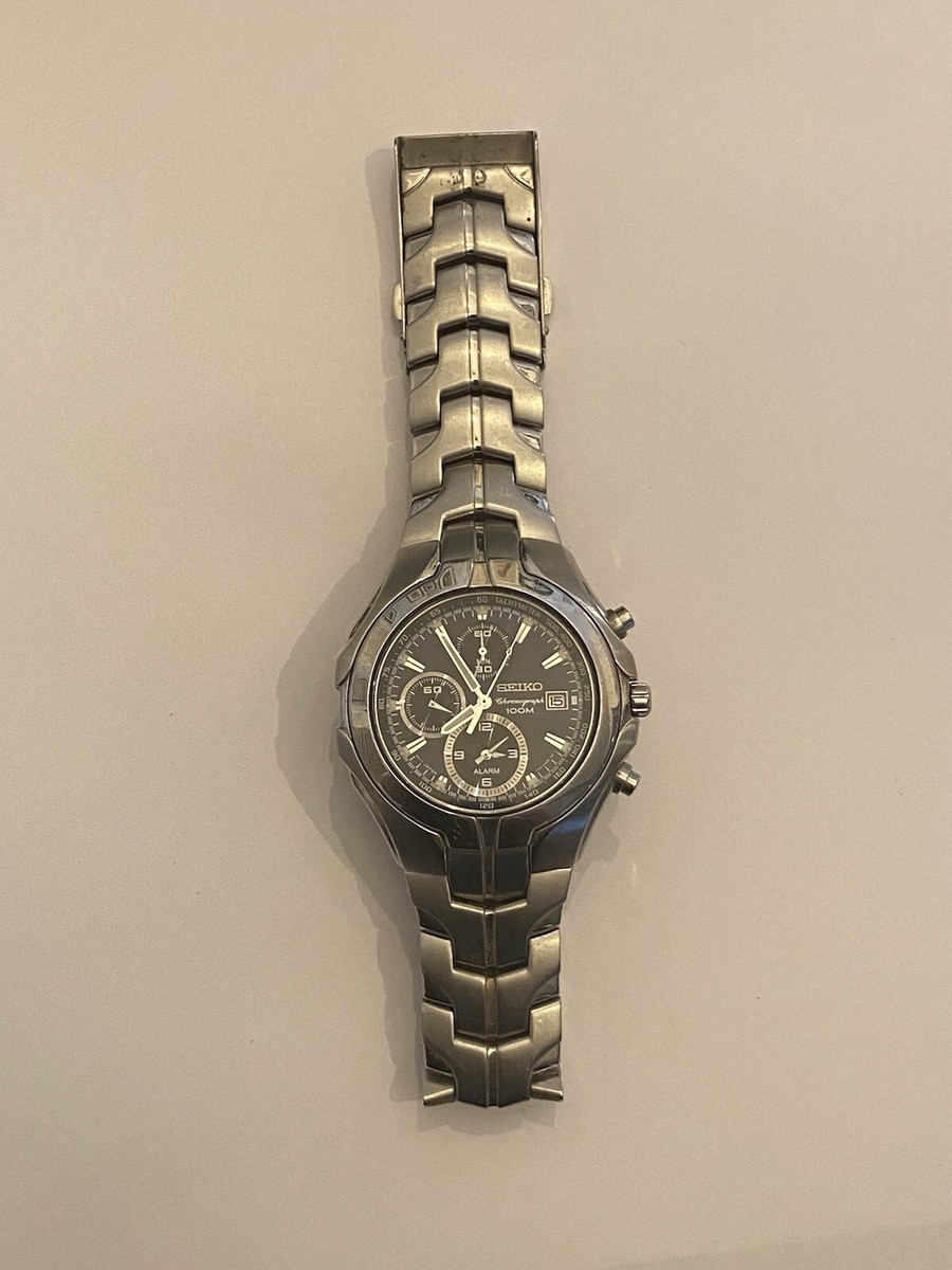 Seiko chronograph quartz 100m alarm 7T62-ojno - | eBay