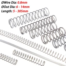 Compression Spring Wire Dia 0.8mm 304 Stainless Steel Pressure Spring 10mm-305mm