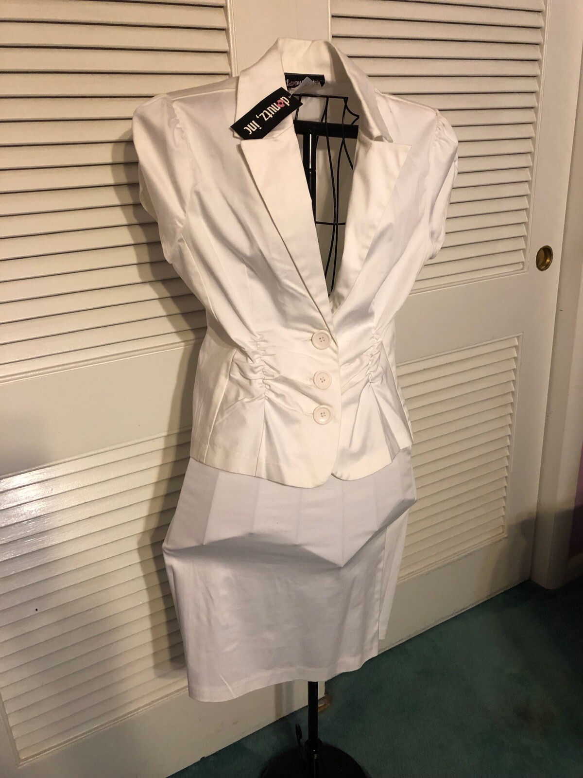 white skirt suit petite