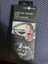 Auto Smith Wireless Headset with car charger. Brand New In Box