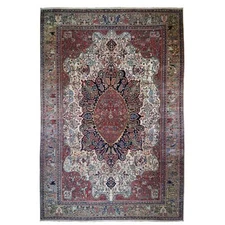 12'2"x18'8" Ivory Antique And Soft Birds Pure Wool Fine Oriental Rug R48703