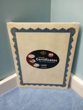 NEW Sealed Gartner 100 Award Certificates Cream Paper w/ Tradition Blue Border