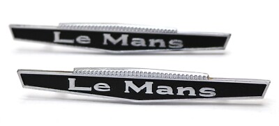 NEW 1967-68 LeMans Door Panel Emblem Set / USA-Made Card Badge Le Mans L&R Pair