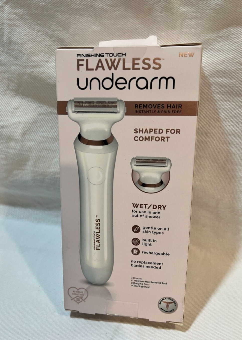 Finishing Touch Flawless Underarm Hair Remover Shaped for Comfort Rechargeable