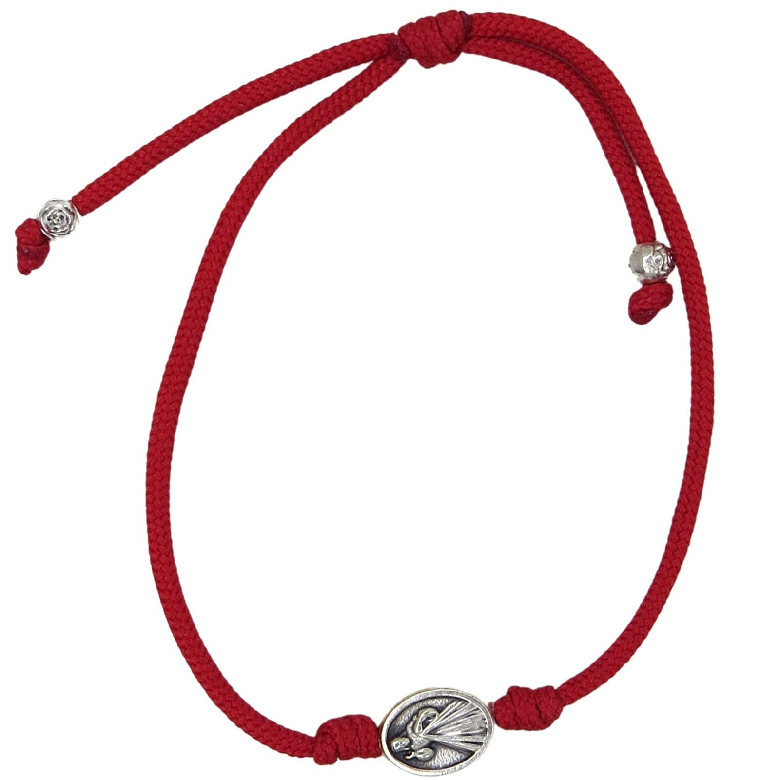 Divine Mercy Adjustable Cord Bracelet with Jesus I Trust in You Medal, One Size