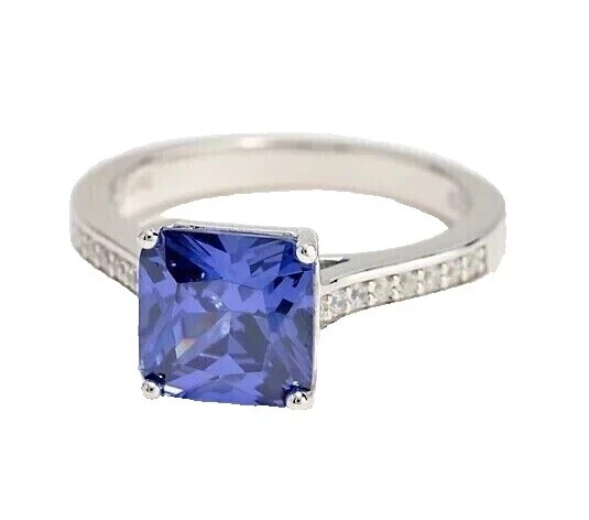 Tanzanite White Gold Simulated Fashion Rings