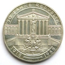 [R2948] Rare ! 50 Schilling 1968, Enluminés Provenance