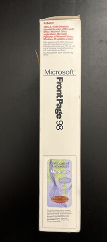 Microsoft FrontPage 98 Full Version CD ROM w/ Product Key web site software - Picture 3 of 5