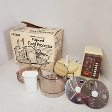 Sears CounterCraft VTG 7 Speed Food Processor 400.822905 W/ 2 Blades TESTED READ