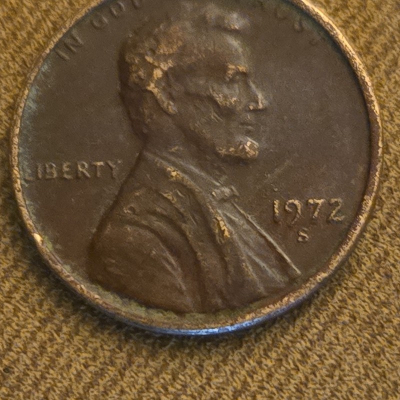 1972-S Lincoln Memorial Small Cent Penny, Business Strike SF Copper BN
