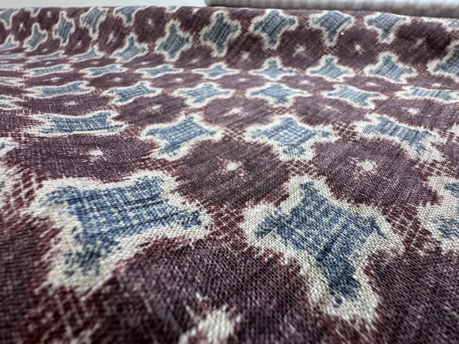 McLaurin & Piercy Kasuri Designer Fabric 3.8 Yards + 69” Allowance Linen 2024 image 2