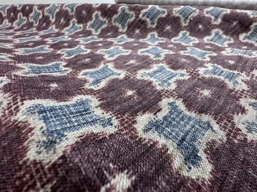 McLaurin & Piercy Kasuri Designer Fabric 3.8 Yards + 69” Allowance Linen 2024 image 2