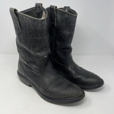 Vintage Red Wing Pecos Black Leather Boots Size 9.5 B Western Made in USA 1088