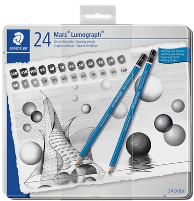 STAEDTLER Bleistift Mars Lumograph 24er Metalletui