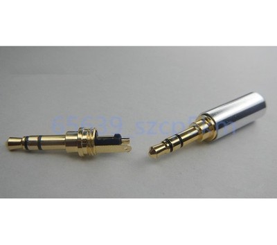 2pcs   Gold Plated 3.5mm Male Stereo Mini Jack Plug soldering connector *le