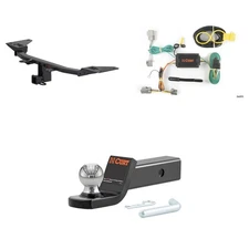 CURT Trailer Hitch Package 2in Receiver, Wiring Harness, 45134 Ball Mount 13379