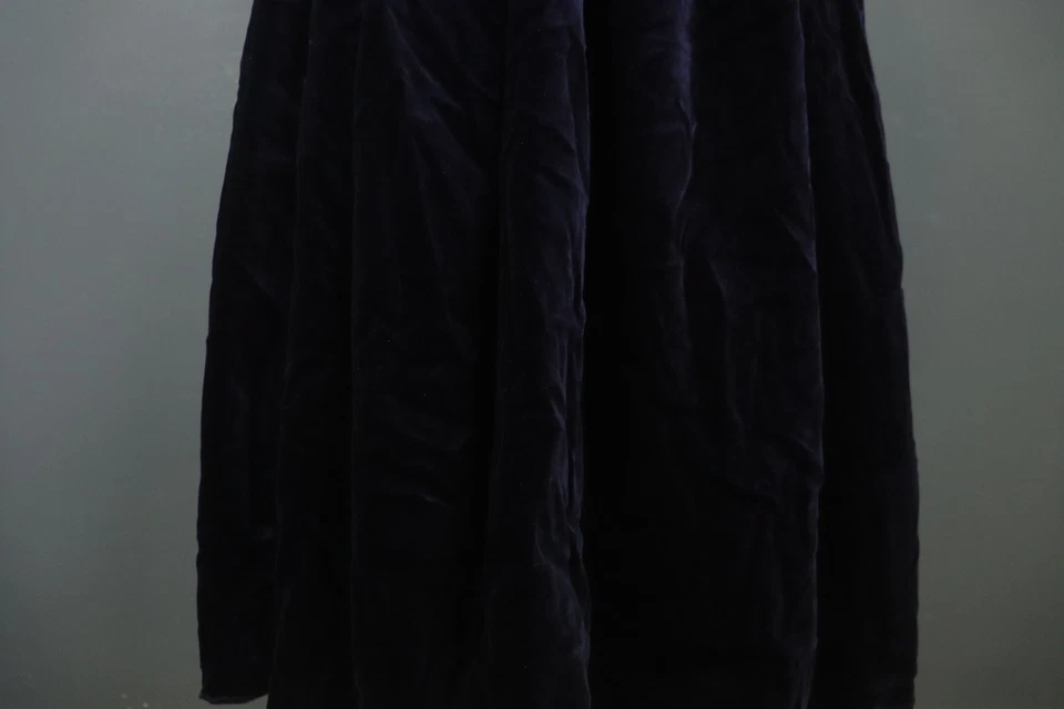 Vestido LAURA ASHLEY Púrpura Manga Larga Cuello Corazón Botón Frontal Cambio Talla L Foto 4 de 4