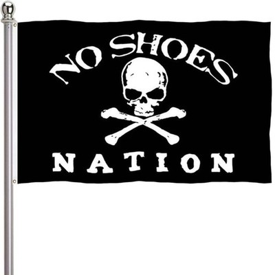 No Shoes Nation Flag 3x5 Outdoor Double Sided 3 Ply-Vivid Color Clear Pattern...