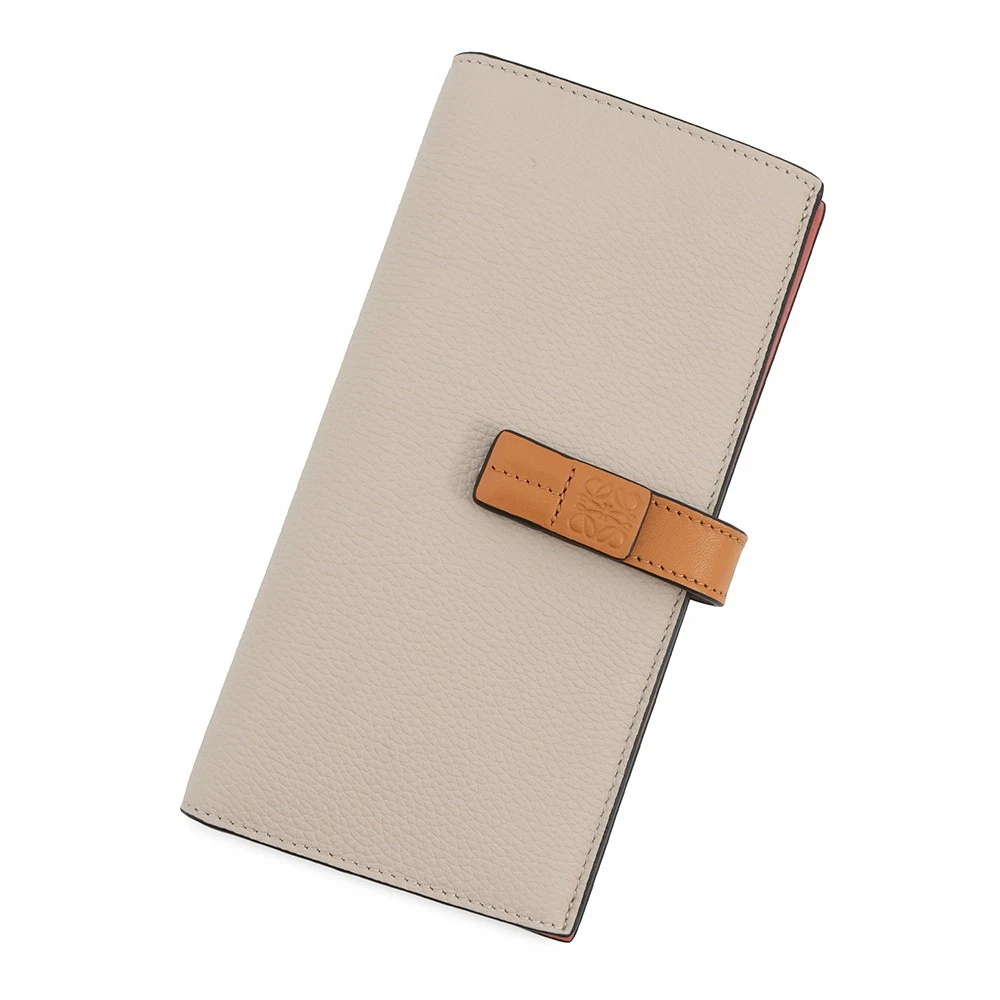 Loewe — LOEWE Vertical wallet Size Large Soft Grained Calf Leather Light Oats / Hone...