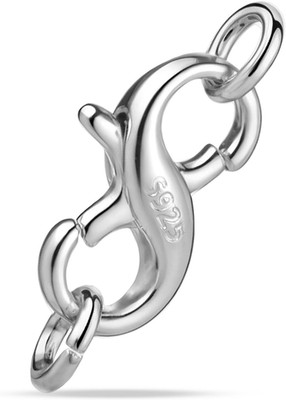 Kettenverschluss Silber 925 Doppel Karabinerverschluss Schmuck Armband