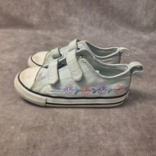 Converse Chuck Taylor All Star Infant 9 Blue Floral Embroidered A11785F Shoes