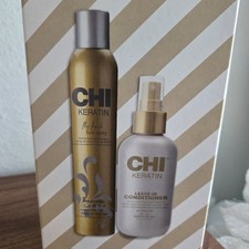 Chi Keratin Hair Spray  Leave In Conditioner Combo Gift Pack
