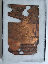 Vintage Coca-Cola Copper Printing Plate Bricklayer ca 1937