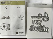 Stampin' Up AMAZING YOU clear mount set of 8 CELEBRATE YOU Thinlits Dies NEW