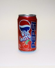 Wild Cherry Pepsi Soda Can c1994 DAMAGED Birmingham AL Vintage 90s