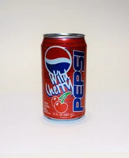 Wild Cherry Pepsi Soda Can c1994 DAMAGED Birmingham AL Vintage 90s