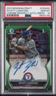 2023 BOWMAN DRAFT CHROME PROSPECT AUTO GREEN REFRACTOR WYATT LANGFORD /99 PSA 10