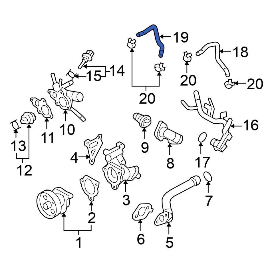 For Nissan Rogue Select 2014-2015 Nissan 21501JG300 Upper Radiator Coolant Hose Foto 2 de 3