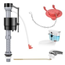 Universal Toilet Flusher Replacement Kit, Adjustable Fill Valve, 2-Inch