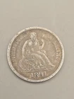 1891 Seated Liberty Silver Dime 10c