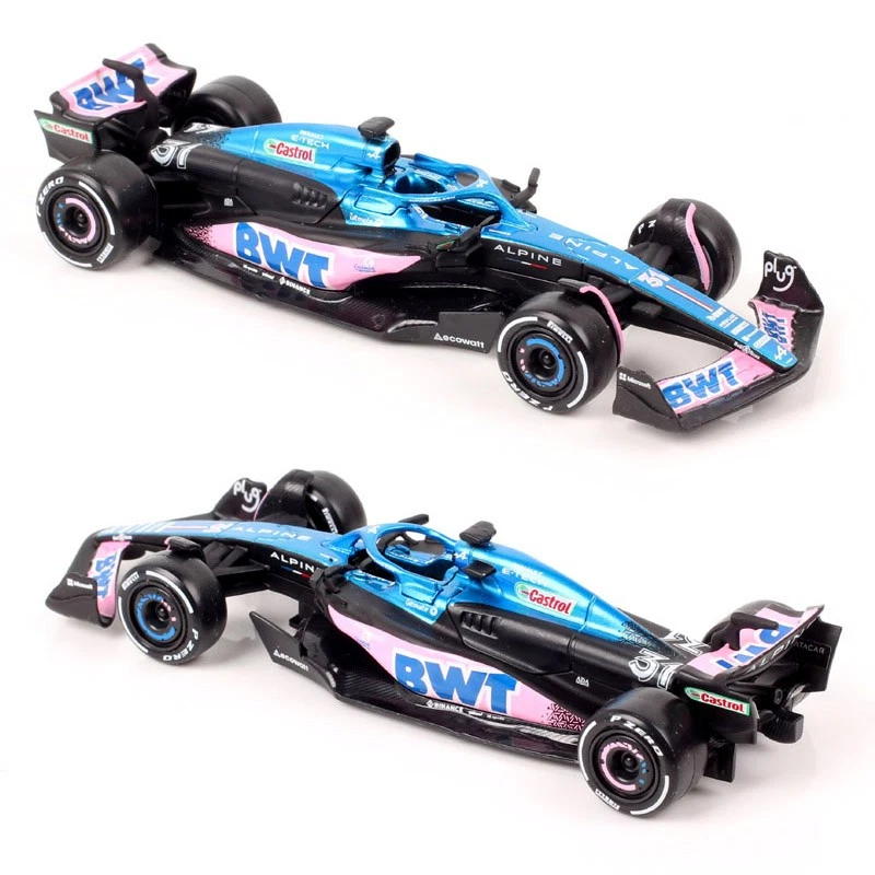 Bburago 1:43 F1 Alpine A523 #10 Pierre Gasly #31 Esteban Ocon Diecast Model Car - Image 3 of 4