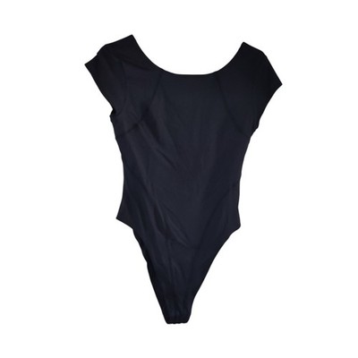 gymshark Damen Elevate Body schwarz ärmellos offener Rücken Stretch Gr. Medium