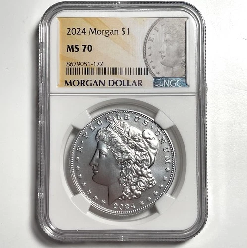 2024 $1 Morgan Silver Dollar NGC MS70 Morgan Label - Beautiful Coin!