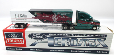 JJ Keller Compliance Experts 1/64 Ford Aeromax Tractor Trailer Liberty Spec Cast