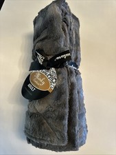 NWT Minky Couture  Sorbet  Blanket Size Adult 50x60 Gray MSRP 179