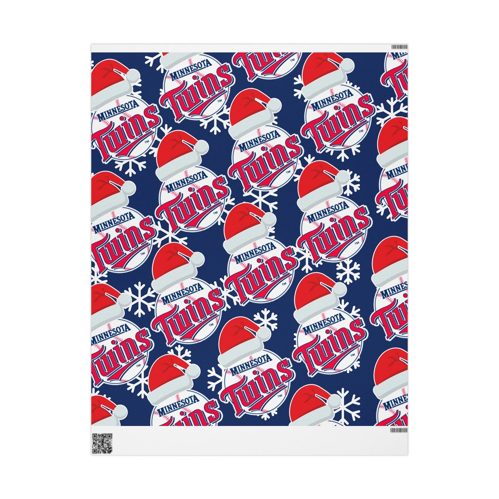 Minnesota Twins Wrapping Papers, Christmas Gift Wrap, Baseball Team Holiday