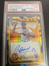 2024 Topps Chrome Gilded Collection Ronny Mauricio RC AUTO BLUE/GOLD 41/50 PSA 9