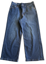 Gap High Rise Stride Wide Leg Jeans Medium Wash Size 33 16R Y2K