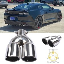 Dual 1.5 To 2.5 Exhaust Tip Polished Stainless Steel For Chevy Camaro