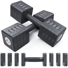 Adjustable Dumbbells Hand Weights Set: Sportneer 5 in 1 Weight Adjustment 10 ...