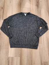 Athleta Mindful Pullover Sweatshirt Womens Small Gray Knit Crewneck Athleisure